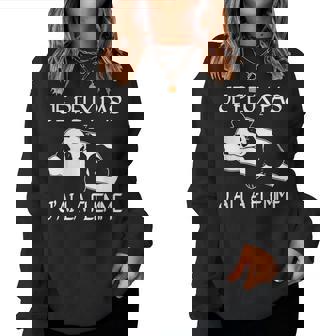 Je Peux Pas J'ai La Flemme Cadeau Drôle Panda Sweat-shirt pour femme - Cadeauxyz