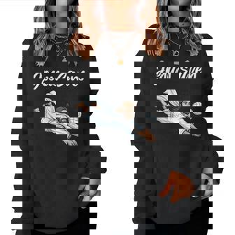 Jesus Christ Saves Christian Volleyball Player Women Women Sweatshirt - Monsterry