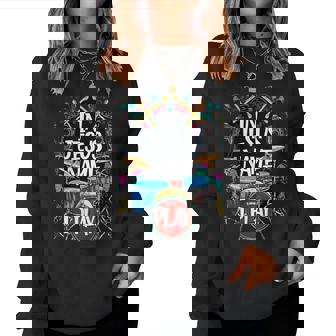 Jesus Name I Play Drums God Drumming Music Christian Drummer Women Sweatshirt - Thegiftio