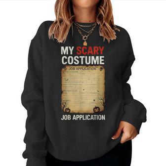Job Application Costume Scary Halloween Costumes For Girls Women Sweatshirt - Monsterry
