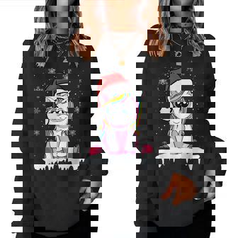 Joli Père Noël Licorne De Noël Pour Enfants Et S Sweat-shirt pour femme - Cadeauxyz