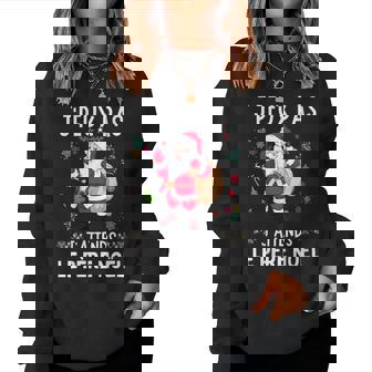 Joyeux Noel 2025 Humour J'peux Pas J'attends Le Père Noël Sweat-shirt pour femme - Cadeauxyz