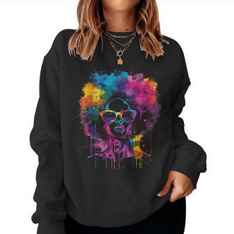 Junenth Black Woman Queen Afro African Melanin Dripping Women Sweatshirt - Thegiftio UK
