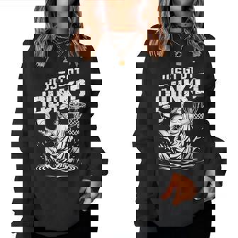 Just Got Dunk'd Jesus Basketball Baptism Christian Baptized Women Sweatshirt - Thegiftio