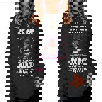 Just A Girl Who Loves Anime And Ramen African American Women Sweatshirt - Thegiftio