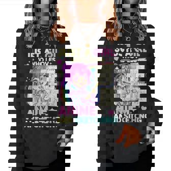 Just A Girl Who Loves Anime And Sketching Women Sweatshirt - Monsterry