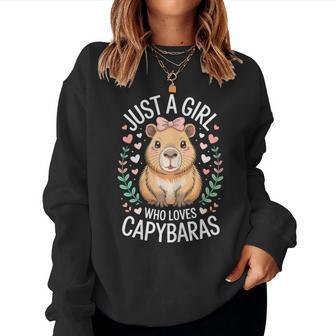 Just A Girl Who Loves Capybaras Camisa Niños Niñas Es Amante Sudadera Mujer - Regaloses
