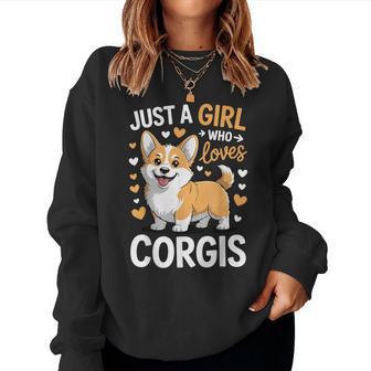 Just A Girl Who Loves Corgis Women Sweatshirt - Thegiftio UK