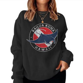 Kailua-Kona Hawaii Manta Ray Boys Girls Souvenir Women Women Sweatshirt - Thegiftio