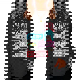 Kawaii Anime Just A Girl Who Loves Anime Ramen And Sketching Women Sweatshirt | Seseable FR