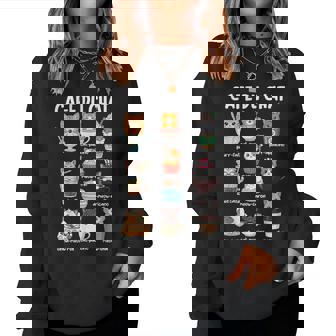 Kawaii Cafe Du Chat Cute Coffee Cats Pun Women Sweatshirt | Seseable FR