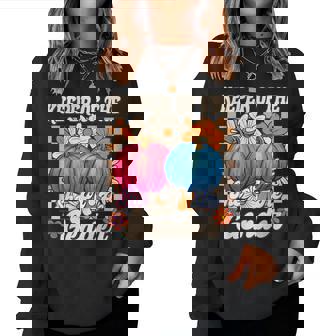 Keeper Of The Gender Fall Vibes Autumn Baby Shower Pumpkin Women Sweatshirt | Seseable CA