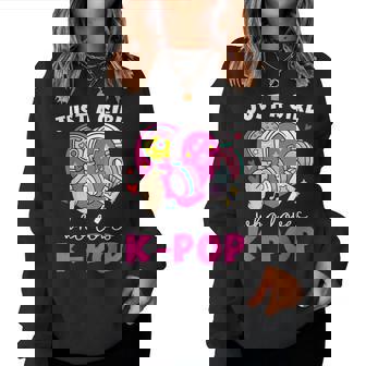Kpop Just A Girl Who Loves K-Pop Korean Pop Music Lovers Women Sweatshirt - Thegiftio