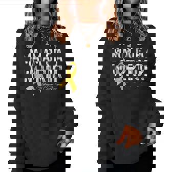 La Mamma Di Un Guerriero Infanzia Consapevolezza Del Cancro Indossare Gol-D Women Sweatshirt - Novitaregali