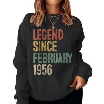 Legend February 1956 70Th Birthday 70 Year Old Women Sweatshirt | Seseable CA