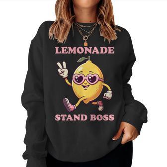 Lemonade Stand Girl Boss Girls Lemonade Stand Women Sweatshirt - Thegiftio UK