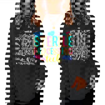 Leopard Sterile Processing Tech Spd Tech Week Nurse Life Women Sweatshirt - Monsterry