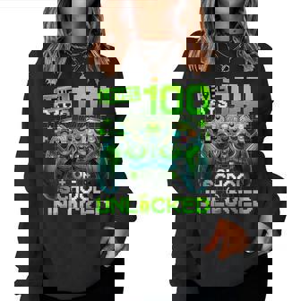 Level 100 Days Of School Unlocked 100Th Day Teacher Boy Women Sweatshirt | Seseable FR