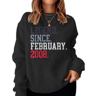 Leyenda Desde Febrero De 2008 Para Hombres Es Febrero De 2008 Sudadera Mujer - Regaloses