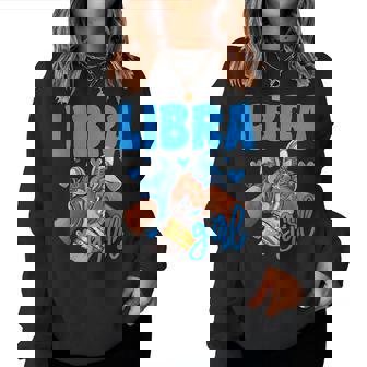 Libra Girl Sneakers Astrology Zodiac Sign Black Women Women Sweatshirt | Seseable CA