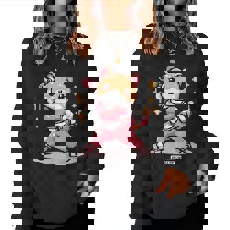 Lindo Gato Fitness Entrenamiento Divertido Es Gimnasio Entrenamiento Sudadera Mujer - Regaloses