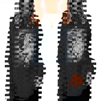 Lion Of Judah Christian Cross Women Sweatshirt - Monsterry