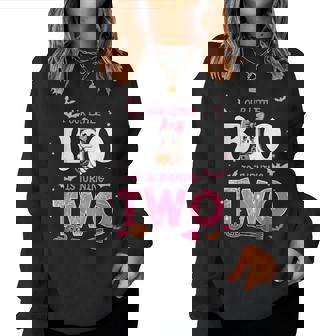 Our Little Boo Is Turning Two 2Nd Birthday Outfit Girl Women Sweatshirt - Seseable