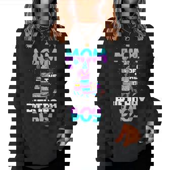 Llama Mom Birthday Boy’S Cute Matching Party Outfit Women Sweatshirt - Monsterry