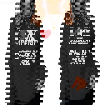 I Love My Girlfriend I Love My Girlfriendotay Away レディーススウェットシャツ - Kawaiitshirt