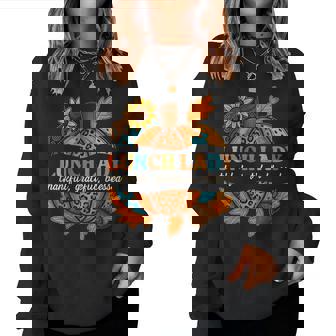 Lunch Lady Pumpkin Leopard Print Thanksgiving Fall Autumn Women Sweatshirt | Mazezy