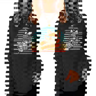 Lunettes Deoleil Rétro Motif Chat Orange Pour Hommes S Enfants Sweat-shirt pour femme - Cadeauxyz