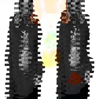 Lustige Ananas Igelträndeommer Igel Obst Sweatshirt Frauen - Seseable