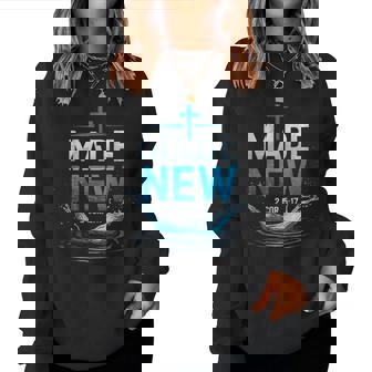 Made Water Baptism Bible Verse Christian Baptized Women Sweatshirt - Thegiftio