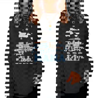 Mama First Birthday Boy Girl Train Railroad Family Matching Women Sweatshirt | Seseable FR