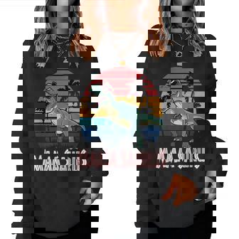 Mamaaurus Graciosa Retro Dinosaurio Mamá Divertida Sudadera Mujer - Regaloses