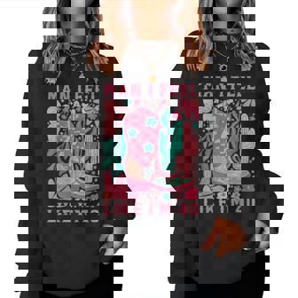 Man I Feel Like I'm 40 Floral 40Th Birthday Western Cowgirl Women Sweatshirt - Thegiftio