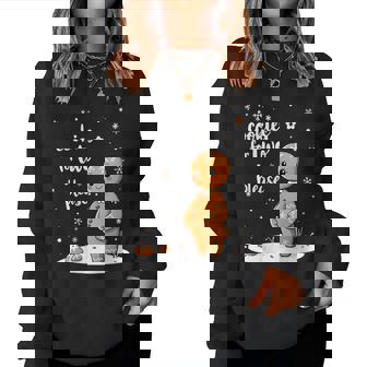 Manger Des Biscuits De Noël Pour Deux Annonce De Grossesse De Noël Sweat-shirt pour femme - Cadeauxyz