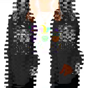 Mardi Gras Glass Fat Tuesday Carnival Party Mom Women Women Sweatshirt - Monsterry