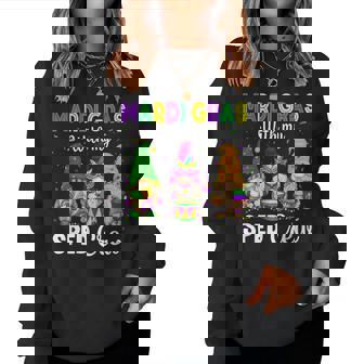 Mardi Gras With My Sped Teacher Gnomes Mardi Gras Costume For Women Women Sweatshirt - Thegiftio