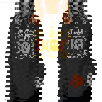 Math Teacher Ghost Cute Spooky Teacher Halloween Women Sweatshirt - Thegiftio