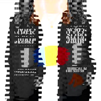 Mi Esposa Es Rumana Rumania Orgullo Bandera Patrimonio Raíces Orgulloso Sudadera Mujer - Regaloses