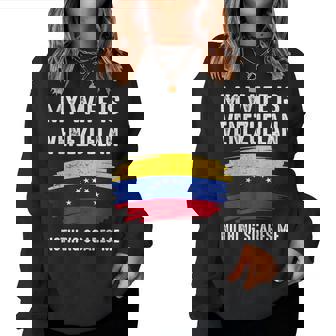 Mi Esposa Esenezuela Bandera Del Orgulloenezuela Raíces Del Patrimonio Sudadera Mujer - Regaloses