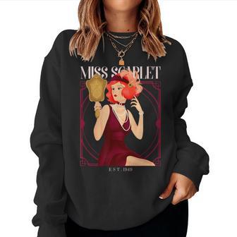 Miss Scarlet Clue Game Women Sweatshirt - Thegiftio UK