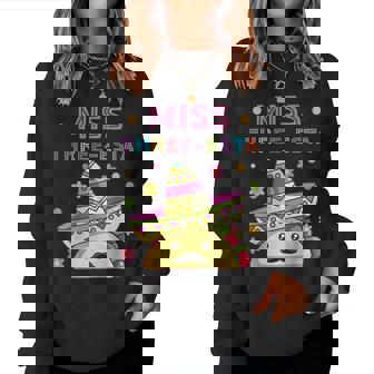 Miss Three-Esta Mexican Fiesta Taco 3Rd Birthday Outfit Women Sweatshirt - Thegiftio