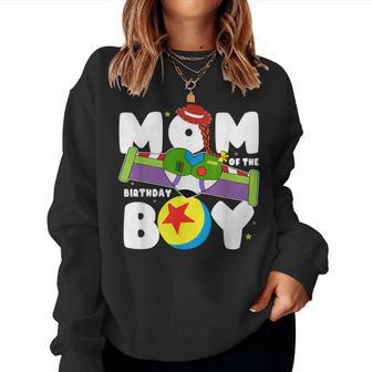 Mom Of The Birthday Boy Toy Lover Story B-Day Party Women Sweatshirt - Thegiftio UK