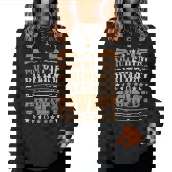 Mom Of The Birthday Cowboy Cute Western Bday Boy Birthday Women Sweatshirt - Thegiftio