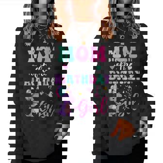 Mom Of The Birthday For Girl Dinosaur T-Rex Party Family Women Sweatshirt | Mazezy