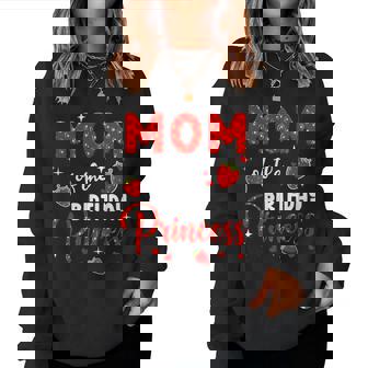 Mom Of The Birthday Princess Strawberry Theme Bday Party Women Sweatshirt - Thegiftio