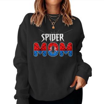 Mom And Dad Spider Family Matching Birthday Halloween Women Sweatshirt - Thegiftio
