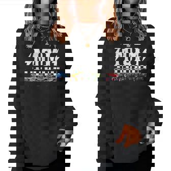 Mom Retro Monster Truck Family Crew Birthday Matching Women Sweatshirt | Seseable CA